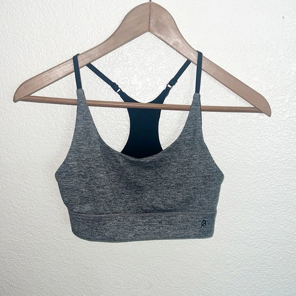 P'Tula Gray Women's Racerback Adjustable Strap Sports Bra - Picture 1 of 8